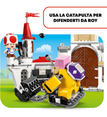 Lego Super Mario - Battaglia con Roy al Castello di Peach - Lego 71435 con personaggi Nintendo, Torre e Catapulta Anni 7+ 738pz