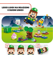 Lego Super Mario - Avventure di LEGO Luigi interattivo - Lego 71440 con 4 Personaggi Nintendo e Baby Yoshi Rosa Anni 6+ 210pz