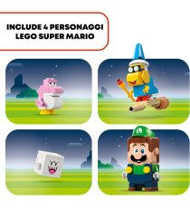 Lego Super Mario - Avventure di LEGO Luigi interattivo - Lego 71440 con 4 Personaggi Nintendo e Baby Yoshi Rosa Anni 6+ 210pz