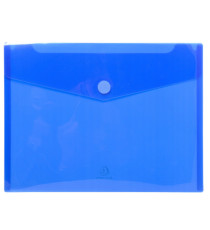 Busta a tasca con chiusura in velcro - PPL - 24 x 32 cm - blu/trasparente - Exacompta