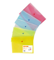 Busta con bottone - A4 - PP - colori assortiti - Starline