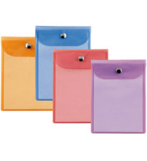 Busta con bottone Press 5 Color - PVC - 13 x 18 cm - colori assortiti - Sei Rota