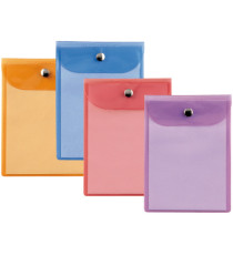 Busta con bottone Press 7 Color - PVC - 18 x 24 cm - colori assortiti - Sei Rota