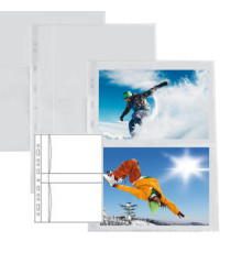 Buste forate Atla F porta foto - 4 spazi 13 x 18 cm - trasparente - Sei Rota - conf. 10 pezzi