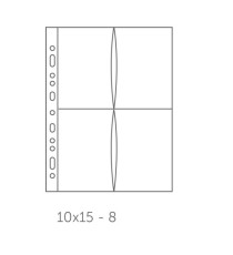 Buste forate Atla FT porta foto e cartoline - 8 spazi 10 x 15 cm - trasparente - Sei Rota - conf. 10 pezzi