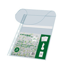 Buste forate con soffietto e patella - spessore 25 mm - liscio - 21 x 30 cm - trasparente - Starline