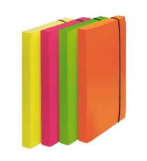 Cartella progetto Shocking File - con elastico - 24 x 35 cm - colori fluo assortiti - Fellowes