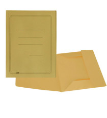 Cartellina 3 lembi con stampa - 200 gr - 25 x 33 cm - cartoncino manilla - giallo - Cartotecnica del Garda - conf. 50 pe