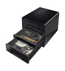 Cassettiera Drawer Cabinet Cube 5 - 28,7 x 27 x 36,3 cm - nero - Leitz