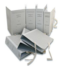 Faldone - legacci rivettati - 35 x 25 cm - dorso 5 cm - grigio - Euro-cart