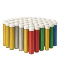 Glitter Bio grana fine - 10ml - colori assortiti - Deco - display 40 flaconi
