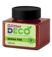 Glitter Bio grana fine - 120ml - rosso - Deco