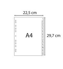 Intercalare numerico - PP riciclato - A4 - 12 tasti - grigio - Exacompta