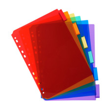 Intercalari neutri - PP - A4 - trasparente - 6 posizioni - Exacompta