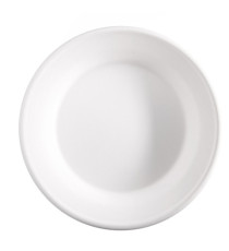 Piatto fondo monouso - rotondo - 680 ml - canna da zucchero - bianco - Signor Bio - conf. 50 pezzi