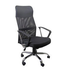 Poltrona direzionale CH5 - con braccioli fissi - nero/nero - Unisit