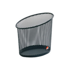 Portapenne Mesh - rete metallica - 10,5 x 7,3 x 10,3 cm - nero - Alba