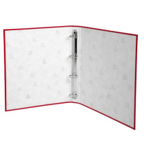 Raccoglitore foderato in PP - A4 - 4 anelli tondi 30 mm - dorso 4cm - rosso - Exacompta