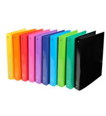 Raccoglitore Iderama - A4 - 4 anelli diametro 30mm - 10 colori assortiti - Exacompta