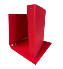Raccoglitore King - 22 x 30 cm - 4 anelli tondi 30 mm - dorso 4 cm - rivestimento in PP - rosso - Starline