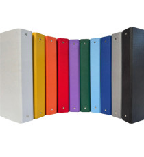 Raccoglitore King - 22 x 30 cm - 4 anelli tondi 30 mm - dorso 4 cm - rivestimento in PP - rosso - Starline