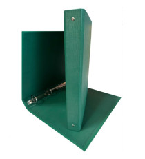 Raccoglitore King - 22 x 30 cm - 4 anelli tondi 30 mm - dorso 4 cm - rivestimento in PP - verde - Starline
