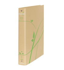 Raccoglitore Oxford Green - 22 x 30 cm - 4 anelli tondi 30 mm - dorso 4 cm - carta riciclata - avana - Esselte