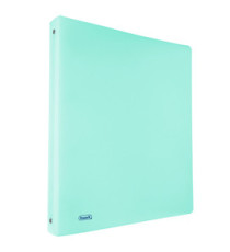 Raccoglitore Pastel - 22 x 30 cm - 4 anelli tondi 15 mm - PP - celeste - Favorit