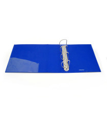 Raccoglitore personalizzabile KingShow - 22 x 30 cm - 4 anelli a D 65 mm - dorso 8 cm - blu - Starline