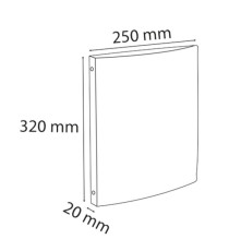 Raccoglitore personalizzabile Kreacover - A4 Maxi - 4 anelli tondi 15 mm - dorso 2 cm - PP - trasparente - Exacompta