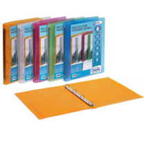 Raccoglitore personalizzabile Lumina - 22 x 30 - 4 anelli tondi 15 mm - PP - colori assortiti - Favorit