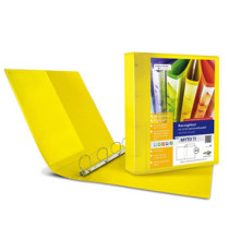 Raccoglitore personalizzabile Myto TI - 22 x 30 cm - 4 anelli a D 17 mm - dorso 2,5 cm - giallo - Sei Rota
