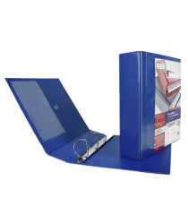 Raccoglitore personalizzabile Stelvio TI - 22 x 30 cm - 4 anelli a D 30 mm - dorso 4 cm - blu - Sei Rota