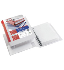 Raccoglitore personalizzabile Stelvio TI - 22 x 30 cm - 4 anelli a D 30 mm - dorso 4 cm - rosso - Sei Rota