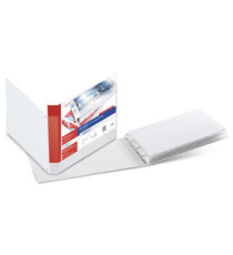 Raccoglitore personalizzabile Stelvio TI - 42 x 30 cm album - 4 anelli a D 50 mm - dorso 7,5 cm - bianco - Sei Rota