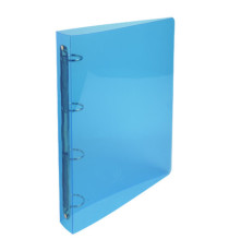 Raccoglitore rigato Crystal Colours - A4 Maxi - 4 anelli tondi 30 mm - dorso 4 cm - PP - colori assortiti - Exacompta