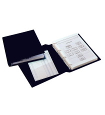 Raccoglitore Sanremo 2000 - 30 x 42 cm - 4 anelli a D 25 mm - dorso 4 cm - nero - Sei Rota