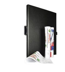 Raccoglitore Sanremo 2000 - 50 x 70 cm - 4 anelli a R 30 mm - dorso 3 cm - nero - Sei Rota