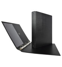 Raccoglitore Stelvio - 22 x 30 cm - 4 anelli a R 16 mm - dorso 2,5 cm - nero - Sei Rota