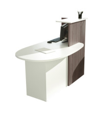 Reception concept - destra - 145 x 83 x 117 cm - bianco/frassino toscano