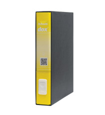 Registratore Dox 4 - dorso 5 cm - commerciale 23 x 29,7 cm - giallo - Esselte Dox