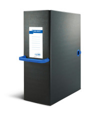 Scatola archivio Big Next - dorso 12 cm - 25 x 35 cm - nero/blu - Sei Rota