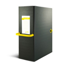 Scatola archivio Big Next - dorso 16 cm - 25 x 35 cm - nero/giallo - Sei Rota