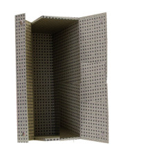 Scatola archivio in legno - 38 x 27 cm - dorso 12 cm - grigio - Brefiocart