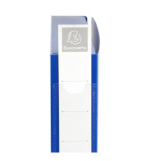 Scatola per archivio box - con bottone - 25 x 33 cm - dorso 4 cm - blu - Exacompta