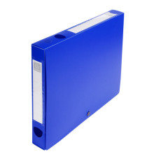 Scatola per archivio box - con bottone - 25 x 33 cm - dorso 4 cm - blu - Exacompta