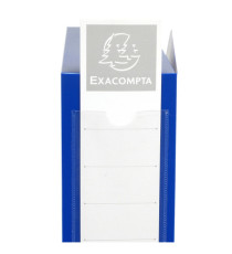 Scatola per archivio box - con bottone - 25 x 33 cm - dorso 8 cm - blu - Exacompta