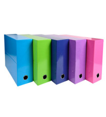 Scatola progetto Iderama - 25 x 33cm - dorso 9 cm - 5 colori assortiti tenui - Exacompta