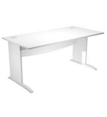Scrivania Operativa Agorà Basic - fianchi a L melaminico - 180 x 80 x H 73 cm - bianco