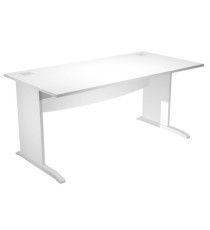 Scrivania Operativa Agorà Basic - fianchi a L melaminico - 180 x 80 x H 73 cm - bianco